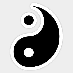 Yin Yang Black Sticker